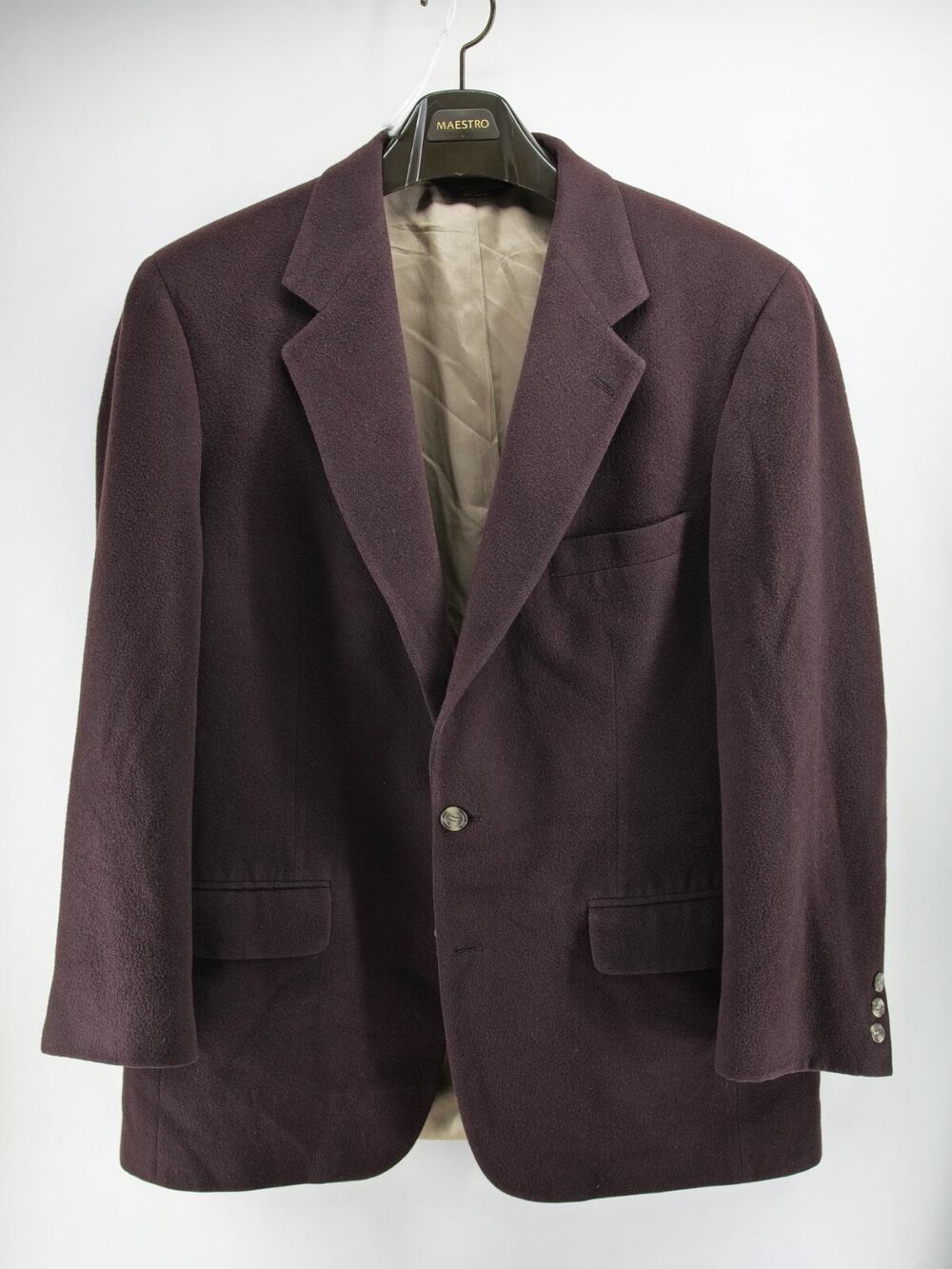 Brooks Brothers Mens 100% Camel Hair USA Made Notch Wine Red Sport Coat 41 Reg